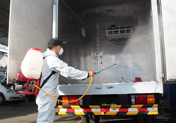 desinfección interior vehículos furgon para evitar covid19